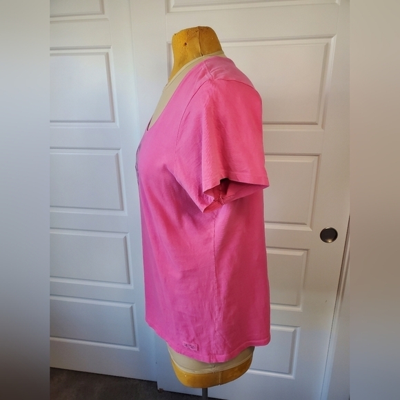 LIFE IS GOOD SUNDAY FUNDAY HOT PINK SHORT SLEEVE T-SHIRT CRUSHER TEE WOMEN XL - Picture 3 of 11